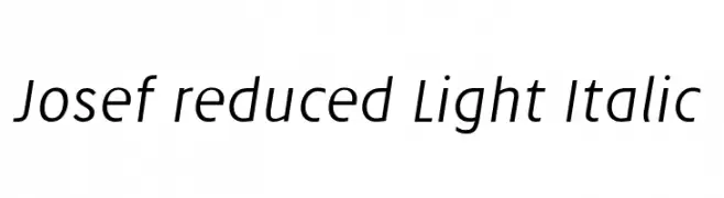 Josef reduced Light Italic  Descarca Fonturi Gratis