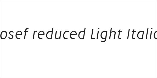 Josef reduced Light Italic Logo