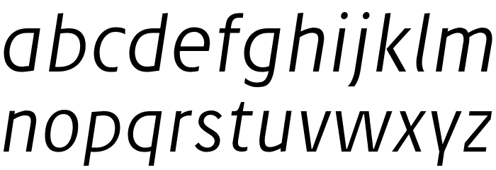 Josef reduced Light Italic Font LOWERCASE