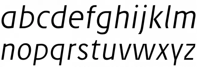 Josef reduced Light Italic Schriftart Kleinbuchstaben