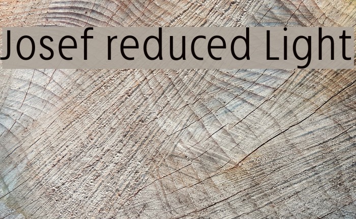 Josef reduced Light Font examples