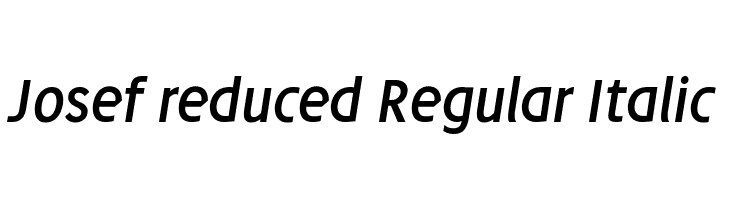 Josef reduced Regular Italic Font