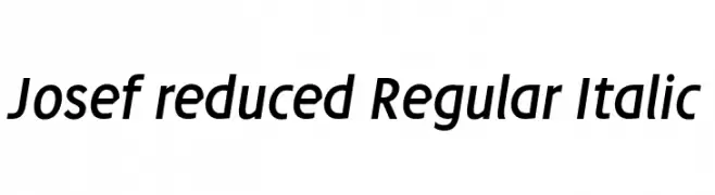 Josef reduced Regular Italic  Descarca Fonturi Gratis