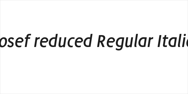 Josef reduced Regular Italic Logo