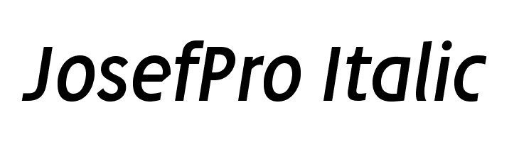 JosefPro-Italic Font