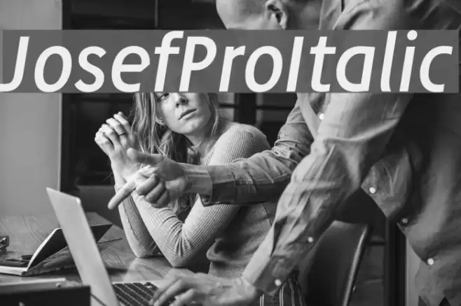 JosefPro-Italic Font examples