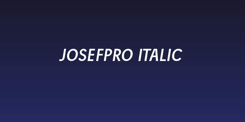 JosefPro-Italic Social Header