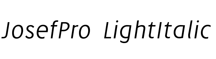 JosefPro-LightItalic Font