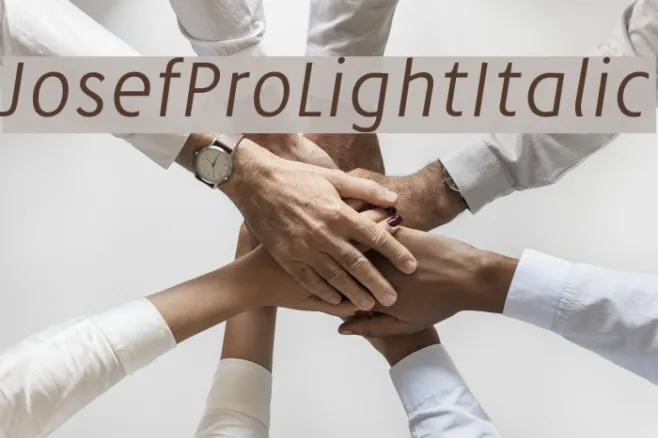 JosefPro-LightItalic Example 1