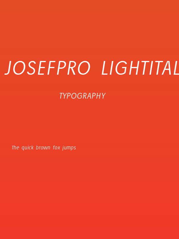 JosefPro-LightItalic Poster