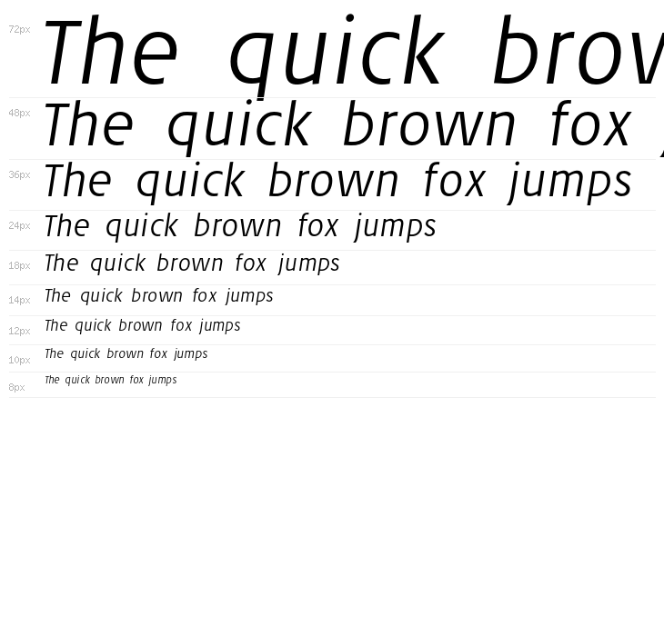 JosefPro-LightItalic Waterfall