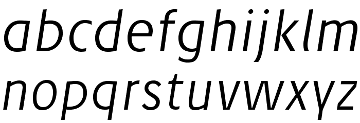 JosefPro-LightItalic Font LOWERCASE