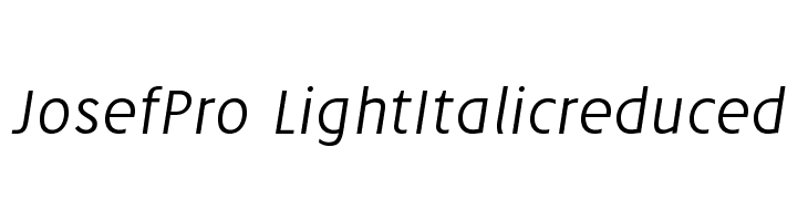 JosefPro-LightItalicreduced Font