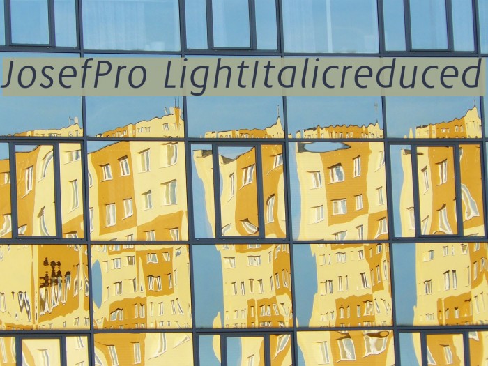JosefPro-LightItalicreduced Font examples