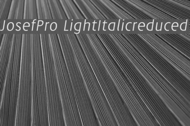 JosefPro-LightItalicreduced Font examples
