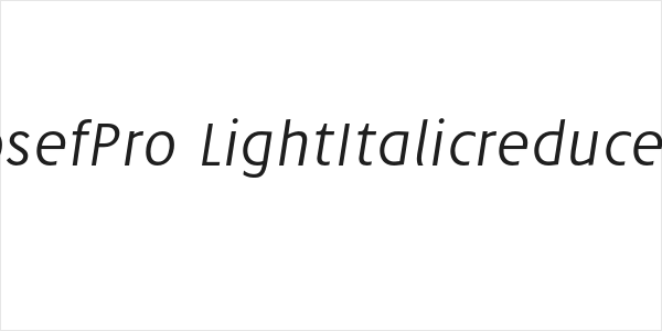 JosefPro-LightItalicreduced Logo