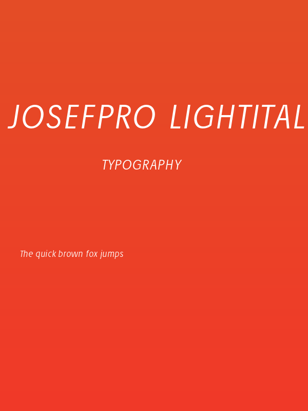 JosefPro-LightItalicreduced Poster