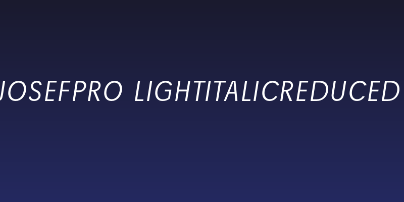 JosefPro-LightItalicreduced Social Header