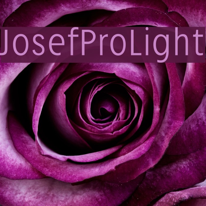 JosefPro-Light Font examples