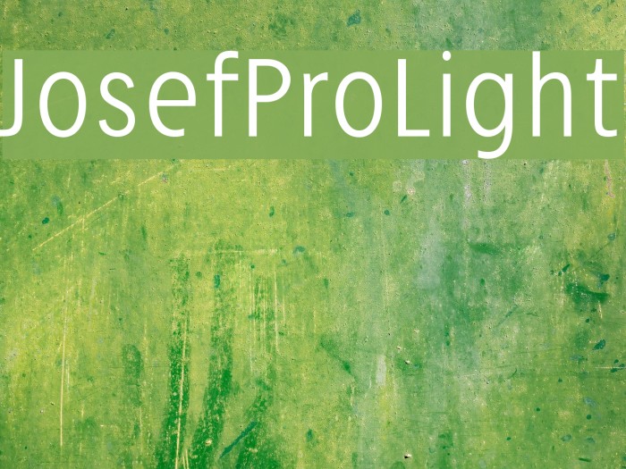 JosefPro-Light Font examples