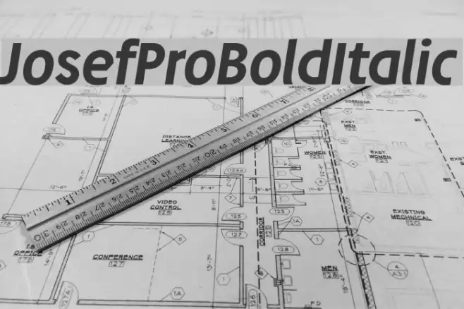 JosefProBold-Italic Font examples