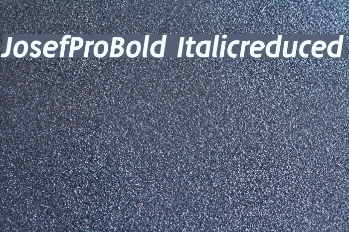 JosefProBold-Italicreduced Font examples
