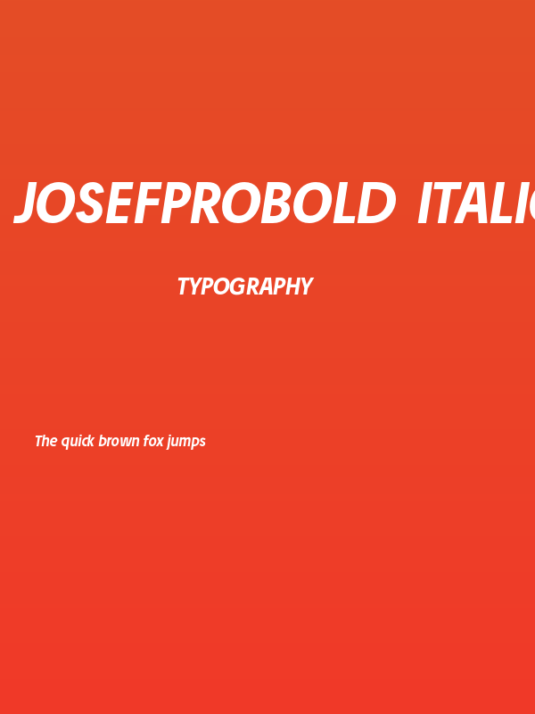 JosefProBold-Italicreduced Poster