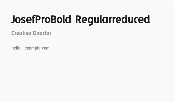 JosefProBold-Regularreduced Business Card