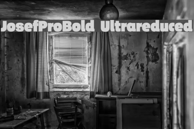 JosefProBold-Ultrareduced Font examples