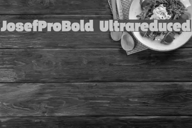 JosefProBold-Ultrareduced Font examples