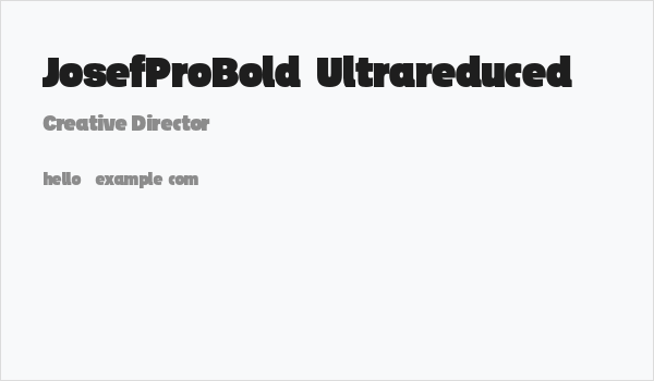 JosefProBold-Ultrareduced Business Card