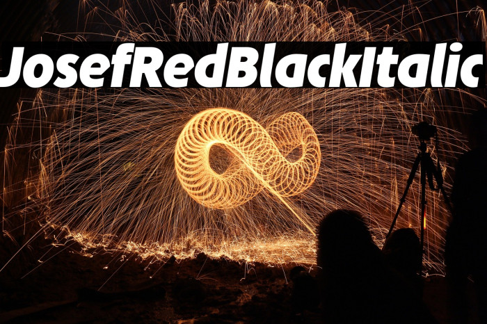 JosefRed-BlackItalic Example 2