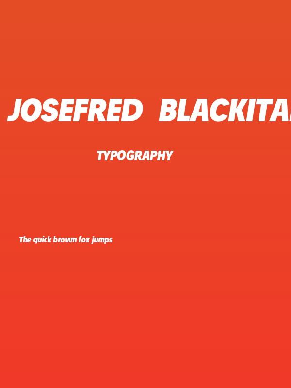 JosefRed-BlackItalic Poster