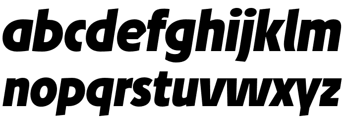 JosefRed-BlackItalic Font LOWERCASE