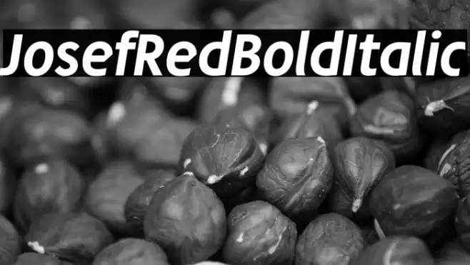 JosefRed-BoldItalic Font examples