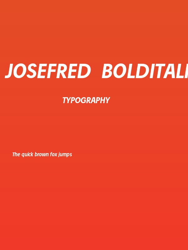 JosefRed-BoldItalic Poster