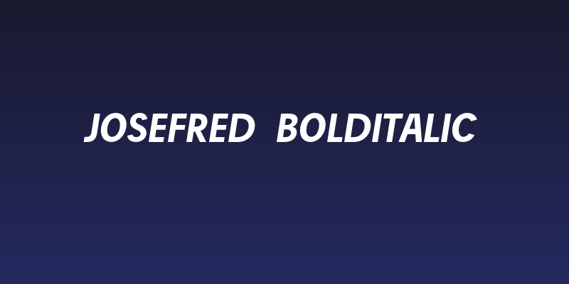 JosefRed-BoldItalic Social Header