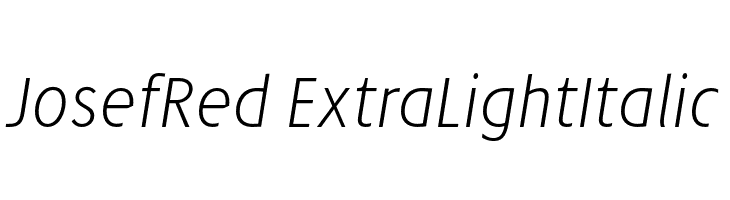 JosefRed-ExtraLightItalic  Frei Schriftart Herunterladen