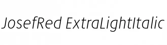 JosefRed-ExtraLightItalic  Fuentes Gratis Descargar