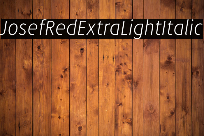 JosefRed-ExtraLightItalic Example 1