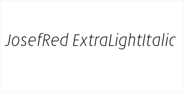 JosefRed-ExtraLightItalic Logo