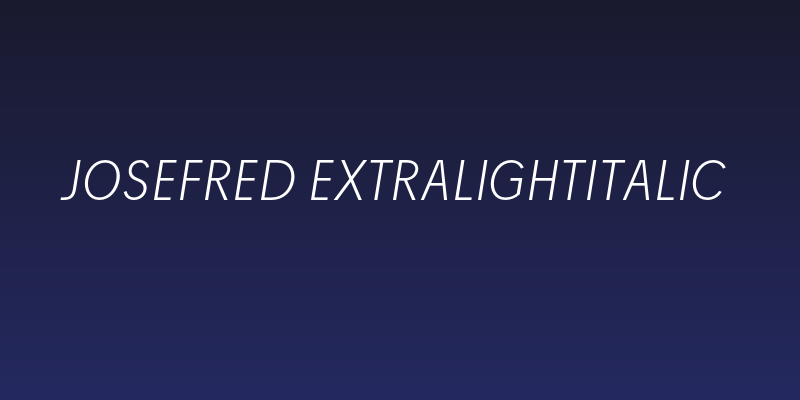 JosefRed-ExtraLightItalic Social Header