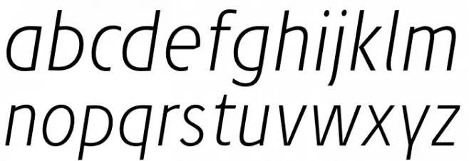 JosefRed-ExtraLightItalic フォント 小文字