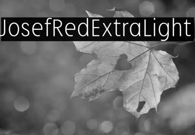 JosefRed-ExtraLight Font examples