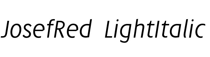 JosefRed-LightItalic  font caratteri gratis