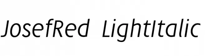 JosefRed-LightItalic  नि: शुल्क फ़ॉन्ट्स डाउनलोड