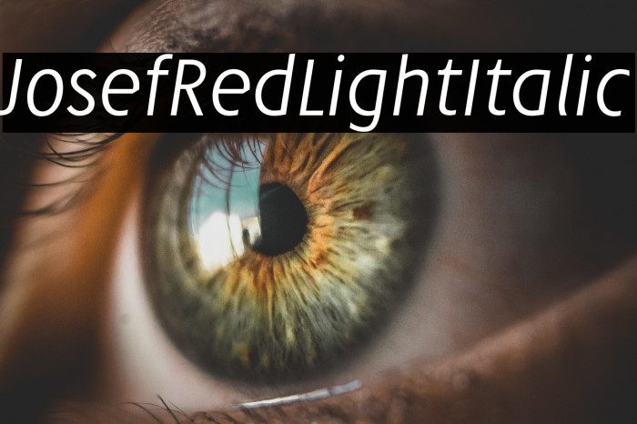 JosefRed-LightItalic Example 1
