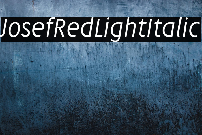 JosefRed-LightItalic Example 2