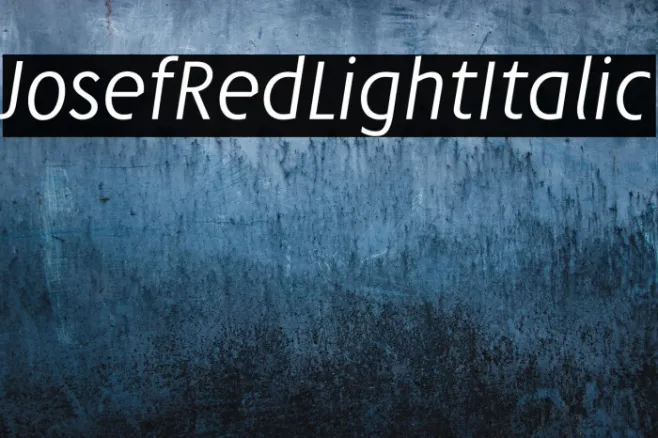 JosefRed-LightItalic Example 2