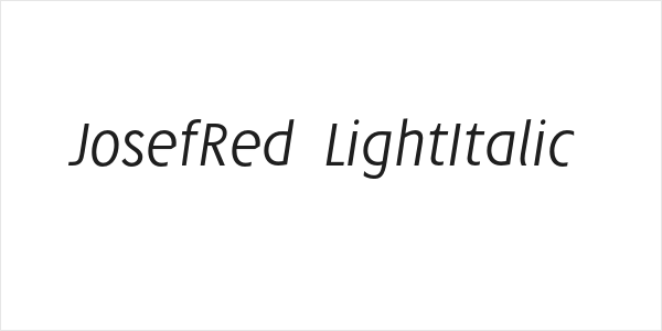 JosefRed-LightItalic Logo